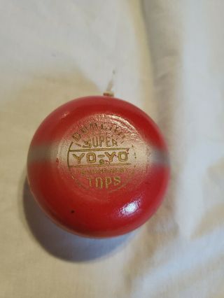 Vintage Duncan Yo Yo Tournament Tops Wood Red White Wear Classic Rare Yoyo