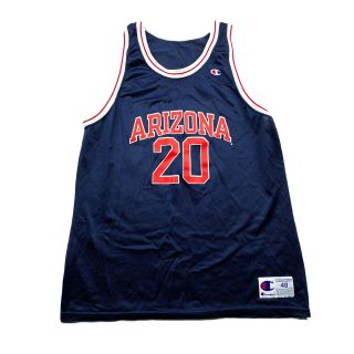 Vintage 90s Champion Arizona Wildcats 20 Ncaa Jersey Size 48 Rare Euc