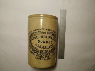 Antique James Keiller & Sons Dundee Marmalade Crock 1lb Size London,  1862