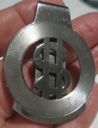 Antique Sterling Silver Money Clip 1 15/16 "