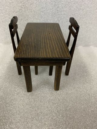 Dining Table And Two Chairs - Artisan Dollhouse Miniature
