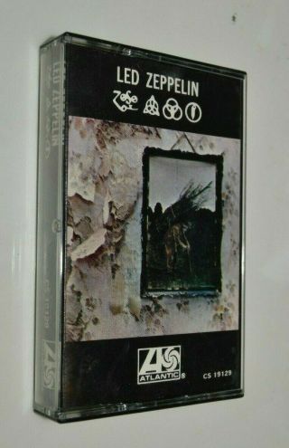 Vintage Led Zeppelin Iv 4 Rock Cassette Tape,  Rare Atlantic Records