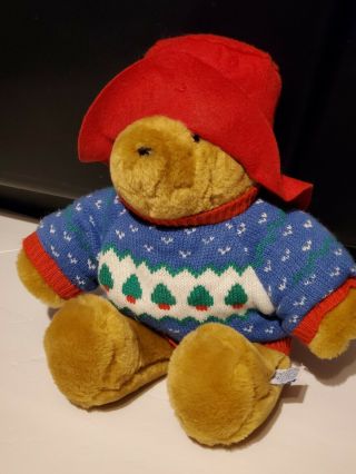 Paddington Bear Sweater Christmas 1998 Vintage Sears Plush Collectible