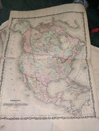 Map Of North America 1862,  Child 