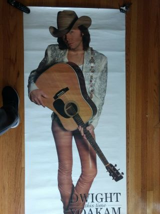 Dwight Yoakam Rare promotional record store Poster 74 by 32 This time 1993 XL1 2