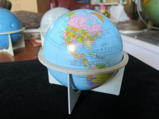 Vintage 1970 Replogle 6 " Simplified Earth Globe With Stand 1970
