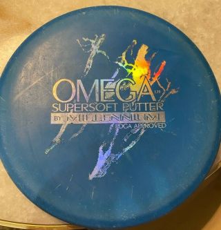 Rare Millennium Omega Soft Putter 170g Disc Golf.  Blue/silver