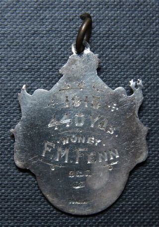 1915 CANADIAN ASSOCIATION AMATEUR SWIMMING British Columbia - Silver Medal - RARE 2