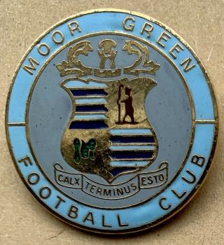 Moor Green Fc Vintage 1980’s Club Badge Brooch Pin Fitting Rare Solihull Moors