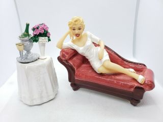 Very Rare,  Marilyn Monroe Salt And Pepper Shakers,  2003 Cmg Clay Art,  Champagne