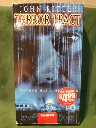 Terror Tract Vhs Rare Cult Horror Gore Slasher Video John Ritter Blockbuster