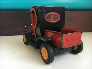 Vintage Tonka Toy Model T Red Pick Up Truck Rare 2