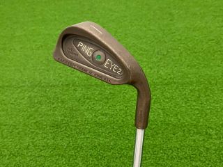 Rare Karsten Golf Ping Eye 2 Beryllium Copper Green Dot 1 Iron Right Steel Stiff