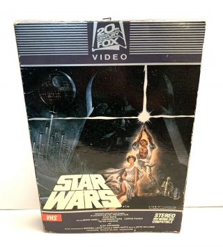 Rare Vintage Star Wars Vhs / Beta Video Tape Store Display Promo Box 1977