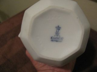 Kaiser Germany 7 " White Porcelain Vase Numbered & Signed Vintage Rare
