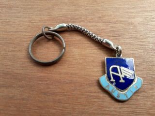 Rare Austin Early Vintage Blue Enamel Key Ring,  Old Stock,  Please See Others