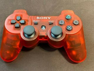 Crimson Red Sony Playstation Ps3 Dualshock 3 Controller - Rare