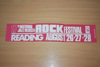 Rare 1977 17th Reading Rock Festival Car Sticker/flyer.  As