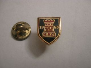 Rare Old 1963 Trfc Rugby Union Football Club Black Enamel Press Pin Badge