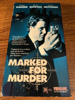 Marked For Murder Vhs Vcr Video Tape Movie Wings Hauser Rare