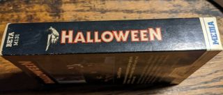 Halloween Media Beta Betamax RARE Not VHS both flaps Horror movie Michael Meyers 3