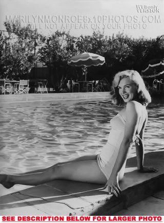 Marilyn Monroe Swimming Pool Beauty (1) Rare 5x7 Photo
