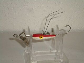 Vintage Al Foss Red/white Weedless Glass Eyed Lure