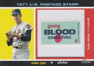 Nolan Ryan Rare 2020 Topps Heritage 1971 Postage Stamp Sp 28/50 Mets