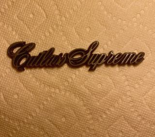 1981 - 1987 Oldsmobile Cutlass Supreme Side Fender Emblem Oem
