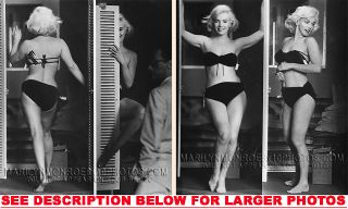 Marilyn Monroe Swimsuit Try On (2) Rare 4x6 Photos