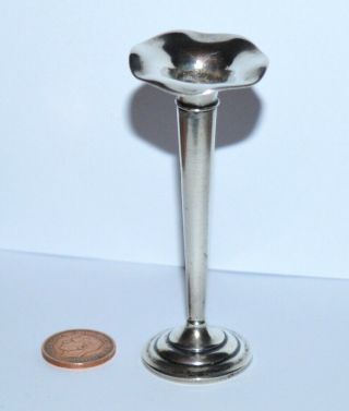 Antique Miniature Art Nouveau Sterling Silver Trumpet Vase Webster Co.  C.  1910
