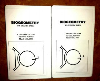 Biogeometry Vhs.  Video Lecture Series 2day Series.  2 Vhs Tapes,  Rare.