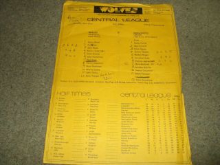 Rare Wolverhampton Wanderers V Manchester United Reserves Central League 1977/78