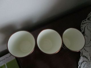 Rare MacKenzie Child ' s Country Check Enamelware Cups Set of 3 Marked 2