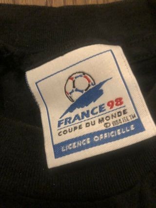 Vintage Rare England France 98 World Cup Footix mascot T Shirt Medium 3