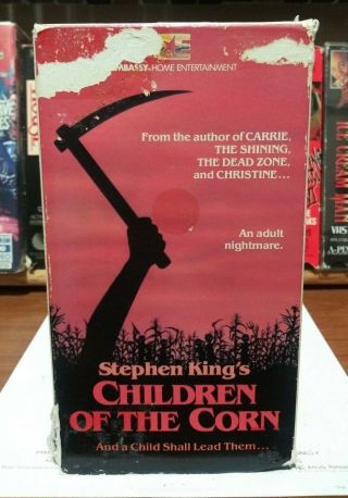 Children Of The Corn Vhs 1984 Horror Stephen King Rare Embassy