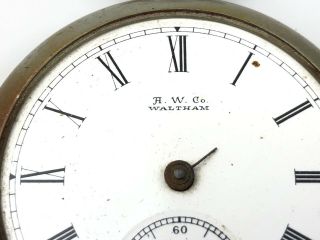 1900 ' s American Waltham Pocket Watch Fahys Oresilver No.  1 case antique vintage 3
