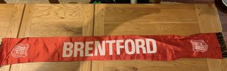Brentford Fc Football Fans Silk Scarf 1970s Very Rare 50 Years Old Griffin Park