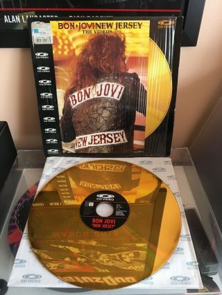 Bon Jovi Jersey The Videos Rare Gold 12” Cd Video Laser Disc In Open Shrink