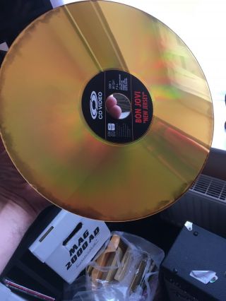 Bon Jovi Jersey The Videos Rare Gold 12” CD Video Laser Disc In Open Shrink 3