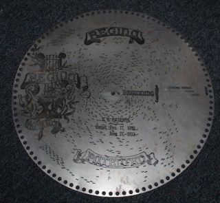 Antique Regina Music Box Player Disc 15 1/2 " La Paloma Serenade 1228