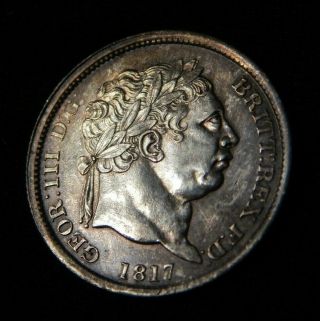Rare 1817 Great Britain 1 Shilling - Gem Bu / Unc,