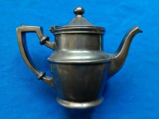 Vtg International Silver Co Coffee Tea Pot,  Silver Soldered - The Heublein 1932