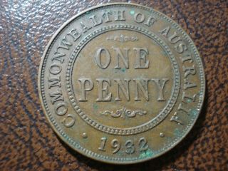Deceased Estate Find Australian 1932 Penny 8 Pearls Rare Coin