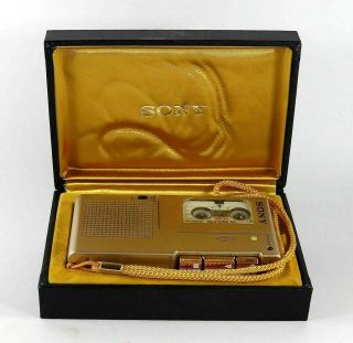 Sony M - 9g Microcassette - Corder Voice Recorder Cassette - Color Gold Rare