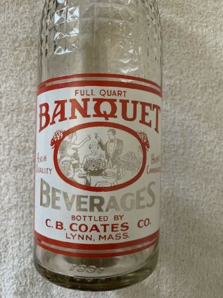 VERY RARE Vintage 1950’s Banquet Beverages bottled by C B Coates Co Lynn mass 2