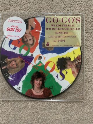 Go - Go’s We Got The Beat & Our Lips Are Rare 7” Picture Disc Import