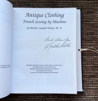 RARE SIGNED 1990 Antique Clothing French Sewing by Machine,  Martha Pullen 3