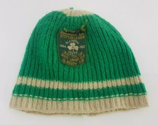 Vintage Glasgow Celtic 1966 1967 European Cup Scottish League Cup Wool Hat Rare