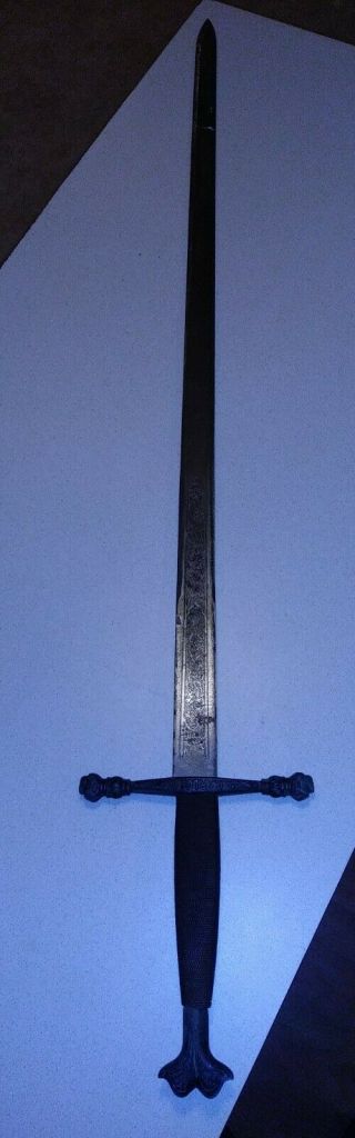 Antique Spanish Spain Toledo " Carlos - V " Sword Of Medieval Crusader Knight Style